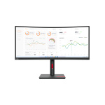 Monitor Lenovo ThinkVision T34w-30, 34" (3440x1440) WLED, Anti-glare, Curvature: 1500R, Speakers: Modular Soundbar Support, View Angle (H / V): 178° / 178°, Response Time: 4 ms (Extreme mode) / 6 ms (Typical mode), Color Support: 16.7 Million, Refresh Rate: 60Hz, Brightness: 350 nits, Contrast - imagine 2