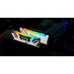 Memorie RAM Kingston, DIMM, DDR5, 32GB, 7200MHz, CL38, 1.35V, FURY Renegade White, RGB, Kit of 2 - imagine 9