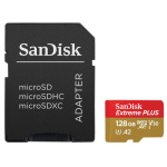 Card de Memorie Micro Secure Digital Card SanDisk Extreme PLUS, 128GB, Clasa 10, R/W speed: up to 100MB/s/ 90MB/s, include adaptor SD (pentru telefon) - imagine 3