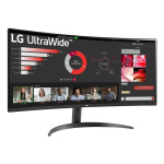 Monitor LG 34" 34WR50QK-B.AEU, Curvature: 1800R, Diagonal (inch): 34, Diagonal (cm): 86, Aspect ratio: 21:9, Panel: VA, Resolution: 3440x1440, Refresh Rate: 100Hz, Response time GtG: 5ms, Brightness (max): 300 cd/m², Contrast (static) : 3000:1, Viewing angle: 178°/178°, Color Gamut Type: sRGB, Color - imagine 3