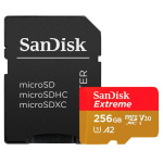 Card de Memorie Micro Secure Digital Card SanDisk Extreme PLUS, 256GB, Clasa 10, R/W speed: up to 100MB/s/ 90MB/s, include adaptor SD (pentru telefon) - imagine 2