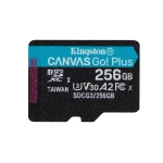 MicroSD Kingston Canvas GO Plus 256GB, Class 10 - UHS I, U3, V30, A2