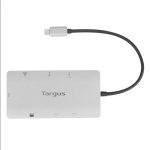 Targus Dock USB-C Dual HDMI 4K, 100W PowerDelivery Pass-Thru, 2x USB-A, 1x port fast charge, 1x SD/microSD, ethernet, gri - imagine 2