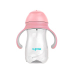 Cana cu pai tritan, roz, 300ml, U-Grow - imagine 2