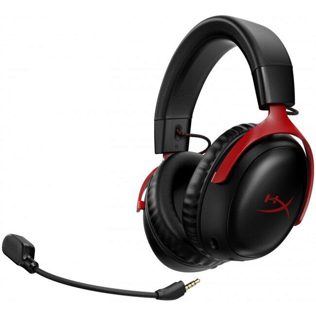 overlay_06c06165daed6ce82b3f240b03e69048 Casti gaming wireless HyperX Cloud III, DTS Headphone:X Spatial Audio, 2.4GHz, spuma cu memorie, microfon 10mm metal mesh si noise cancelling, PC/PS5/PS4/Switch, rosu/negru - imagine 1