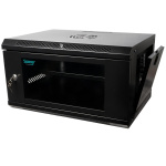 CABINET 19″ SPACER 6U 500x450mm, fixare pe perete, Flatpack (dezasamblat), Black, usa sticla cu blocare, panouri detasabile, otel 1mm, sarcina maxima 25Kg - imagine 3