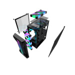 Carcasa PRO GAMING ZERG Mid Tower ARGB Negru - imagine 4