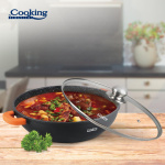 CRATITA ALUMINIU+CAPAC 32X8.5CM,5.5L,DARK LINE, COOKING BY HEINNER - imagine 4