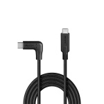 Cablu Lindy USB C 3.2 90° Right angle, lungime 1m, putere maxima 60W, latime de banda suportata 10 Gbps, negru - imagine 2