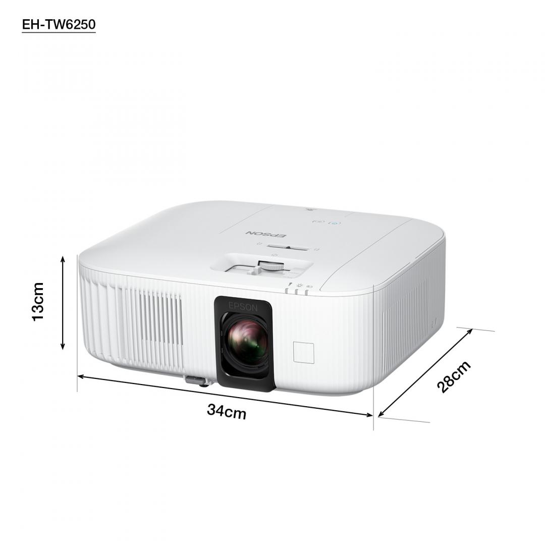 overlay_0c08f100a0c4474ed5de1bc81525ca31 Proiector Epson EH-TW6250, 3LCD, 2.800 lumeni, 4k PRO UHD, 16:9, 35.000:1, lampa 4.500 ore/ 7.500 ore ecomode, corectie ± 30, zoom 1.62, dimensiune maxima imagine 500", USB 2.0 Type B (Service Only), Wireless LAN IEEE 802.11a/b/g/n/ac, Jack plug out, HDMI (HDCP 2.3), Android TV, Kensington lock - imagine 1