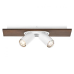 Spot LED dublu ajustabil Ledvance DECOR MERCURY, 2xGU10, 2x3.4W, 460 lm, lumina calda (2700K), dimabil, IP20, 400mm, Alb, clasa energetica G - imagine 2