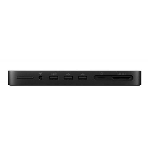 overlay_1234348ec8ba785a84268387a986434a ASUS DC500 Triple 4K USB-C Dock, Interfata USB-C,Putere alimentare 96 W, Compatibilitate Universal, Rezolutii video suportate 4K @60Hz, Dimensiune 21 x 185 x 80 mm, Greutate 335 g, Culoare Negru, Caracteristici LAN 10/100/1000/2500 Mbps, USB 2.0 2, USB 3.1 2, USB Type C 2x Thunderbolt 4,HDMI 2 - imagine 1