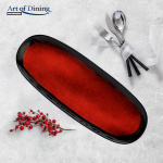 PLATOU CERAMICA 38x15 CM, VULCANO, ART OF DINING BY HEINNER - imagine 2