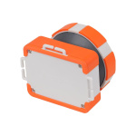 Lanterna LED camping + frontala Ledvance, 1.5W SMD, 100 lm, lumina rece (6500K), 3 moduri de iluminare (100%-400 lm, 30%-120 lm si flash), acumulator Li-Ion 1200 mAh, curea, IP20, Portocaliu/Gri - imagine 4