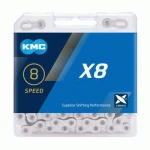 Lant KMC X8 Silver/Grey 8 Viteze 114 Zale - imagine 2