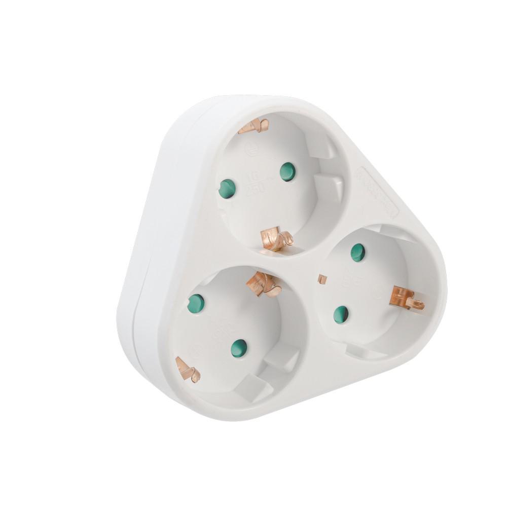 overlay_1c15f82a1c231b46a02f1a0aa2d51b4d Triplu Stecher SPACER, Schuko, max 3500W, 16A, protectie copii, 3 prize Schuko, 1 stecher Schuko - imagine 1