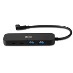 Hub Lindy 4 porturi, interfata USB 3.2 Gen2, latime de banda suportata 10 Gbps, power delivery 3.0 pana la 100W (20V 5A), chipset VL102+, GL3590, negru - imagine 2
