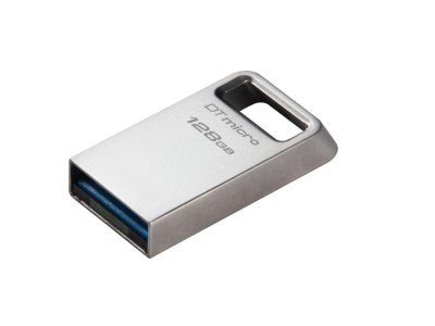 Memorie USB Flash Drive Kingston 128GB Data Traveler Micro, USB 3.2 Gen1, Metalic - imagine 2