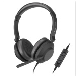 HEADSET AXTEL ONE STEREO HD AXH-ONE , Corded, Headset Conectivity USB-A, USB-C /  with STEREO HD . Speakert Size has 40 mm / Passive noise reduction  : STRONG