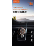 Suport Auto Telefon Serioux, cu incarcare Wireless 15W, compatibil MagSafe, prindere grila ventilatie, Intrare: 5V=2A 9V=2A, Ieșire: 5W 7.5W 10W 15W(Max), Dimensiuni: 61*84*71mm - imagine 16