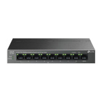 "9-Port 10/100 Mbps Desktop Switch with 8-Port PoE+ PORT: 8× 10/100 Mbps PoE+ Ports, 1× 10/100 Mbps Non-PoE Port SPEC: 802.3at/af, 63 W PoE Power, Desktop Steel Case FEATURE: Extend Mode for 250m PoE Transmitting, Isolation Mode, PoE Auto Recovery, Plug and Play"
