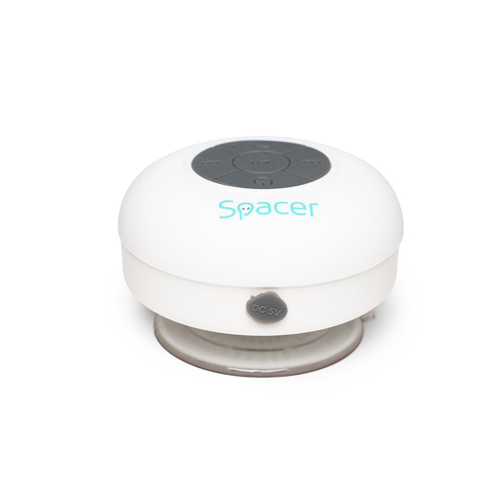 overlay_2c4d510445c190407babf3e959b4cca2 Boxa Spacer DUCKY-WHT portabila, 3W RMS, control volum, acumulator 300mAh, microfon incorporat, incarcare USB, waterproof, alb - imagine 1