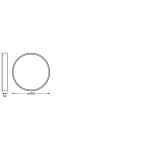 Plafoniera LED Ledvance Orbis Slim Moia 480, 36W, 4500 lm, lumina calda (3000K), IP20, Ø48cm, metal/PMMA, Alb - imagine 2