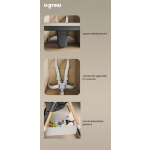 Scaun de masa cu inaltime reglabila, spatar ajustabil in 4 pozitii, pliabil, brown, U-Grow - imagine 6