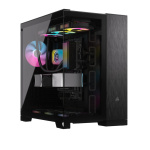 Carcasa CORSAIR 6500X Mid Tower DUAL CHAMBER NEGRU/OBSIDIAN ALUMINIUM - imagine 2