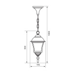 Pendul tip felinar Vivalux SOFIA, E27, max 1x60W, IP44, 145x145x1000mm, Argintiu, bec neinclus - imagine 2
