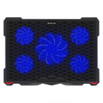 Cooling pad Tellur Basic, 17", 5 ventilatoare, LED, 2USB, Negru - imagine 3