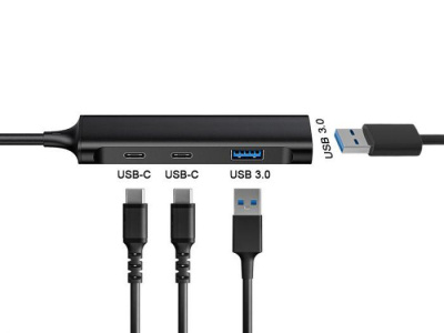 CONCEPTRONIC HUBBIES12B 4-Port USB 3.2 Gen 1 Hub, USB-C x 2, USB-A x 2, Aluminum Case, 24 x 92 x 12 mm - imagine 8