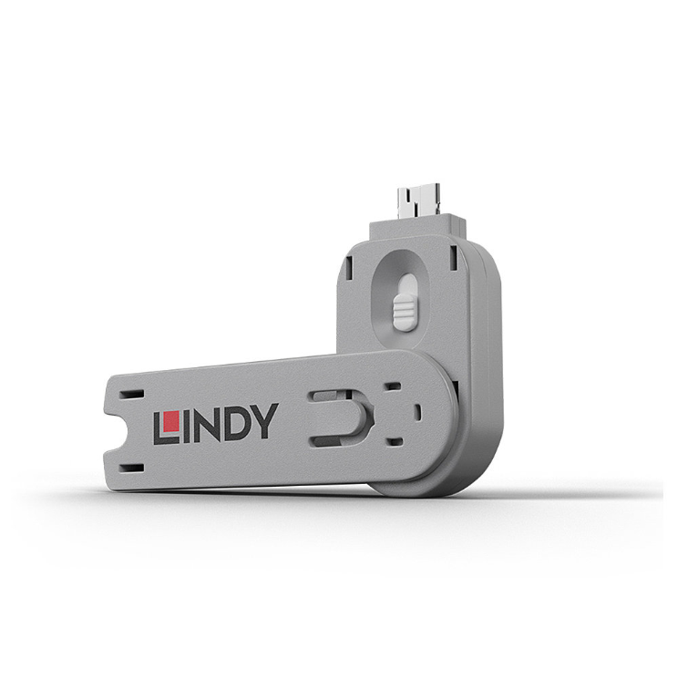 overlay_352b21890a963a75cd8c0323d33c468e Lindy USB Type A Port Blocker Key, alb - imagine 1