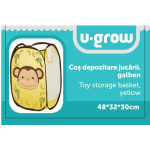 Cos depozitare jucarii , galben, U-Grow - imagine 2
