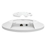 "AX5400 Ceiling Mount Dual-Band Wi-Fi 6 Access Point PORT: 1×2.5 Gigabit RJ45 Port SPEED:574Mbps at  2.4 GHz + 4804 Mbps at 5 GHz FEATURE: 802.3at POE and 12V DC (Power Adapter is not included), 6×Internal Antennas, MU-MIMO, 160MHz Supported, Seamless Roaming, Band Steering, Beamforming, Load - imagine 3