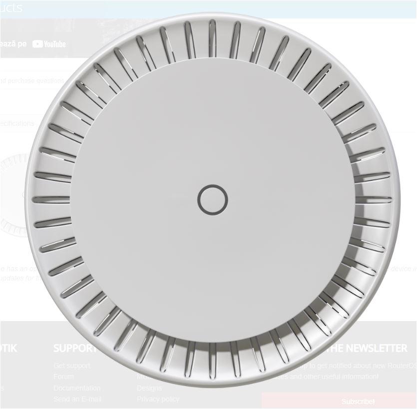 overlay_37b95a9e2adf96a3642240f4af3baebd Wireless Access Point Mikrotik CAPGI-5HAXD2HAXD, Procesor: IPQ-6010 1.8 GHz, 128 Mb NAND, 2 x GB ports, Tensiune alimentare: 18 - 57V DC, PoE In: 802.3af/at, Dimesiuni: 228 x 48mm, Consum max: 28W, Licenta RouterOS: L4, PoE Out: 802.3af/at, Standard Wi-Fi: 2.4 GHz 802.11ax dual-chain, 5 GHz 802.11 - imagine 1