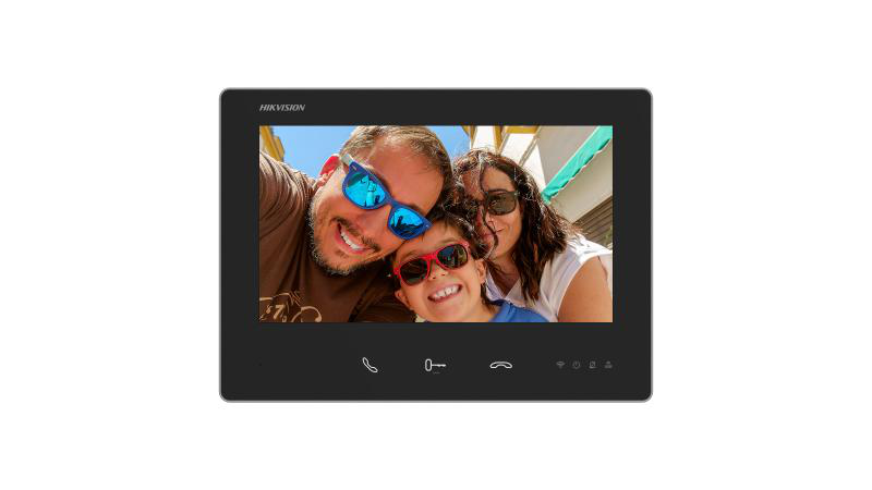 overlay_3c458210257bf3fadce48481c5177d1d Monitor videointerfon Hikvision DS-KH7300EY-WTE2, 2 fire, 7-inch touch screen, rezolutie: 1024 × 600, Colorful TFT, 3 butoane, Wi-Fi 2.4 GHz, IEEE802.11b, IEEE802.11g, IEEE802.11n, temperatura de functionare: -10 ° C to 50 °C - imagine 1