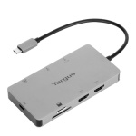 Targus Dock USB-C Dual HDMI 4K, 100W PowerDelivery Pass-Thru, 2x USB-A, 1x port fast charge, 1x SD/microSD, ethernet, gri - imagine 3