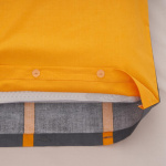 SET DE PAT SINGLE BUMBAC GREY/ORANGE - imagine 6