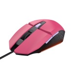 Mouse Trust GXT110W Felox cu fir,  6400 DPI, roz - imagine 2