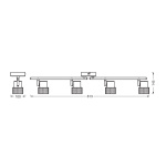 Spot LED cvadruplu ajustabil Ledvance DECOR CORK, 4xGU10, 4x3.4W, 920 lm, lumina calda (2700K), dimabil, IP20, 813mm, Alb, clasa energetica G - imagine 3