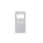 Memorie USB Flash Drive Kingston 256GB Data Traveler Micro, USB 3.2 Gen1, Metalic