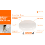 Plafoniera LED pentru baie cu senzor de miscare Ledvance SURFACE SLIM ROUND 200, 19W, 2000 lm, lumina neutra (4000K), IP65/IK10, Ø200x55mm, Alb - imagine 2