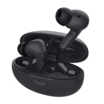 Casti Trust Yavi wireless, TWS, bluetooth, interfata USB-C, frecventa de raspuns 20 Hz - 20.000 Hz, negru - imagine 5
