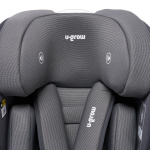 Scaun auto I-size U-Grow Goldfix Plus, isofix, 76-150 cm (9-36 kg), boxa bluetooth, gri - imagine 9