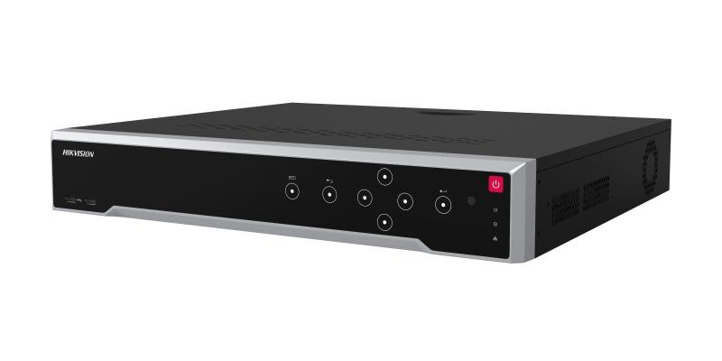 overlay_52e1a24b6f97340fd978e0a340806d05 NVR Hikvision 32 canale DS-7732NI-M4/24P, 2-ch@32 MP (30 fps)+2-ch@ 8MP(30fps)/10-ch@8 MP (30 fps)/20-ch@4 MP (30 fps)/40-ch@1080p (30 fps) H.265+/H.265/H.264+/H.264, iesiri: HDMI1/VGA simultaneous output, HDMI2/VGA independent output, 4 SATA max 16TB pe HDD, 1x eSATA, alimentare: 12 VDC, 1 A - imagine 1