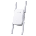 Mercusys AC1900 Wi-Fi Range Extender ME50G; Dual-Band, Standarde Wireless: IEEE 802.11a/n/ac 5 GHz, IEEE 802.11b/g/n 2.4 GHz, Viteza wireless:  600 Mbps at 2.4GHz, 1300 Mbps at 5GHz, Interfata: 1 x Gigabit Ethernet Port, 4 x Andene externe, Consum: 12W, Dimensiuni: 84.7×76.3× 112 mm.