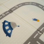Covor de joaca pentru copii U-Grow, din spuma, pliabil, 2 fete, impermeabil, izolant, 120 x 180 x 1 cm, circuit - imagine 6