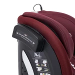 Scaun auto I-size U-Grow Goldfix Plus, isofix, 76-150 cm (9-36 kg), boxa bluetooth, rosu - imagine 9