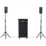 Sistem de sunet Akai DJ Power PRO, bluetooth V5.3, raza pana la 10 metri, RMS 650W, intrare AUX, intrare chitara/microfon, difuzoare 1" + 6.5" + 15", 5" x 2, frecventa de raspuns: 30Hz – 20KHz, 50/60Hz, consum energie 250W, distorsiune 1%, impedanță: 4Ω, afisaj si lumini LED, negru - imagine 4